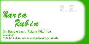 marta rubin business card